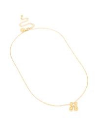 Waterproof Gold Plated Stainless Steel Large Bubble Letter H Necklace