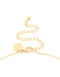 Waterproof Gold Plated Stainless Steel Large Bubble Letter H Necklace