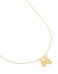 Collier imperméable en acier inoxydable plaqué or avec une grande lettre N à bulles