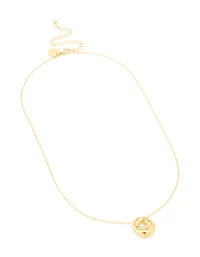 Waterproof Gold Plated Stainless Steel Large Bubble Letter O Necklace