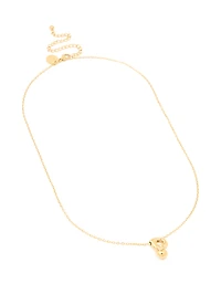 Waterproof Gold Plated Stainless Steel Large Bubble Letter P Necklace