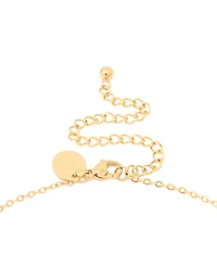 Waterproof Gold Plated Stainless Steel Large Bubble Letter P Necklace