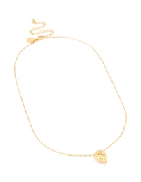 Collier imperméable en acier inoxydable plaqué or avec une grande lettre à bulles Q