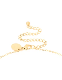 Waterproof Gold Plated Stainless Steel Large Bubble Letter Q Necklace