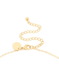 Waterproof Gold Plated Stainless Steel Large Bubble Letter R Necklace