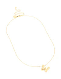 Waterproof Gold Plated Stainless Steel Large Bubble Letter W Necklace