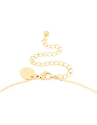 Waterproof Gold Plated Stainless Steel Large Bubble Letter W Necklace