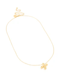 Waterproof Gold Plated Stainless Steel Large Bubble Letter X Necklace