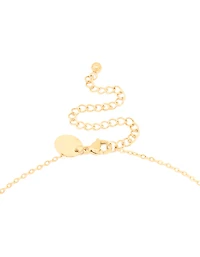 Collier imperméable en acier inoxydable plaqué or avec une grande lettre Y à bulles