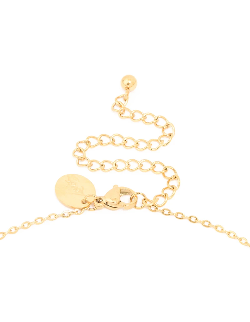 Waterproof Gold Plated Stainless Steel Large Bubble Letter Z Necklace