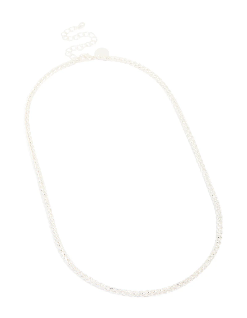 Silver Wheat Chain Necklace