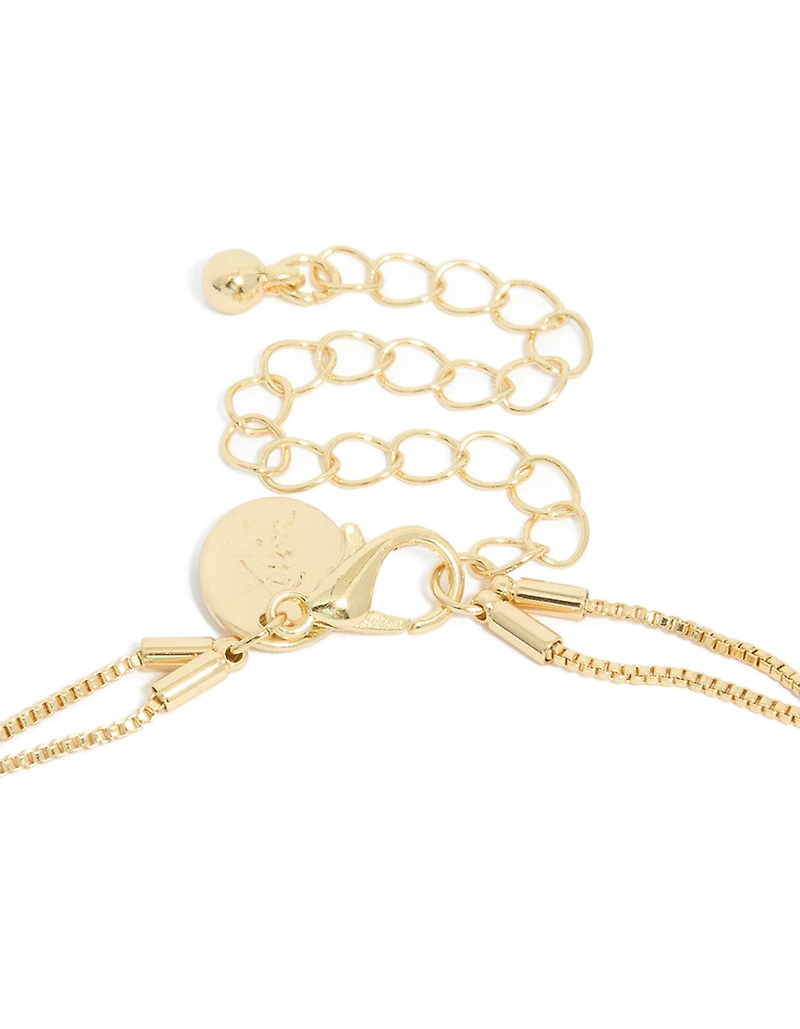 Gold Plated Cubic Zirconia Pearl Layered Necklace