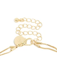 Gold Plated Cubic Zirconia Pearl Layered Necklace