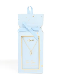 Collier cubique en zircone plaqué or avec lettre D