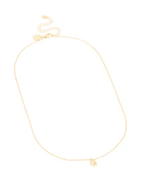 Collier cubique en zircone plaqué or avec la lettre G