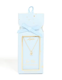 Collier cubique en zircone plaqué or avec la lettre G