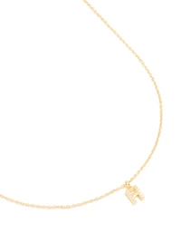 Collier cubique en zircone plaqué or avec la lettre H