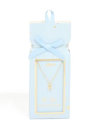 Collier cubique en zircone plaqué or avec la lettre H