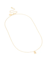 Collier cubique en zircone plaqué or avec la lettre N