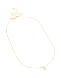 Collier en zircone cubique plaqué or en zircone