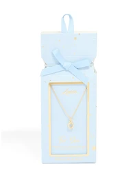 Collier en zircone cubique plaqué or en zircone