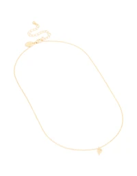 Collier cubique plaqué or avec la lettre P en zircone