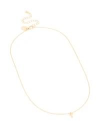 Collier cubique en zircone plaqué or