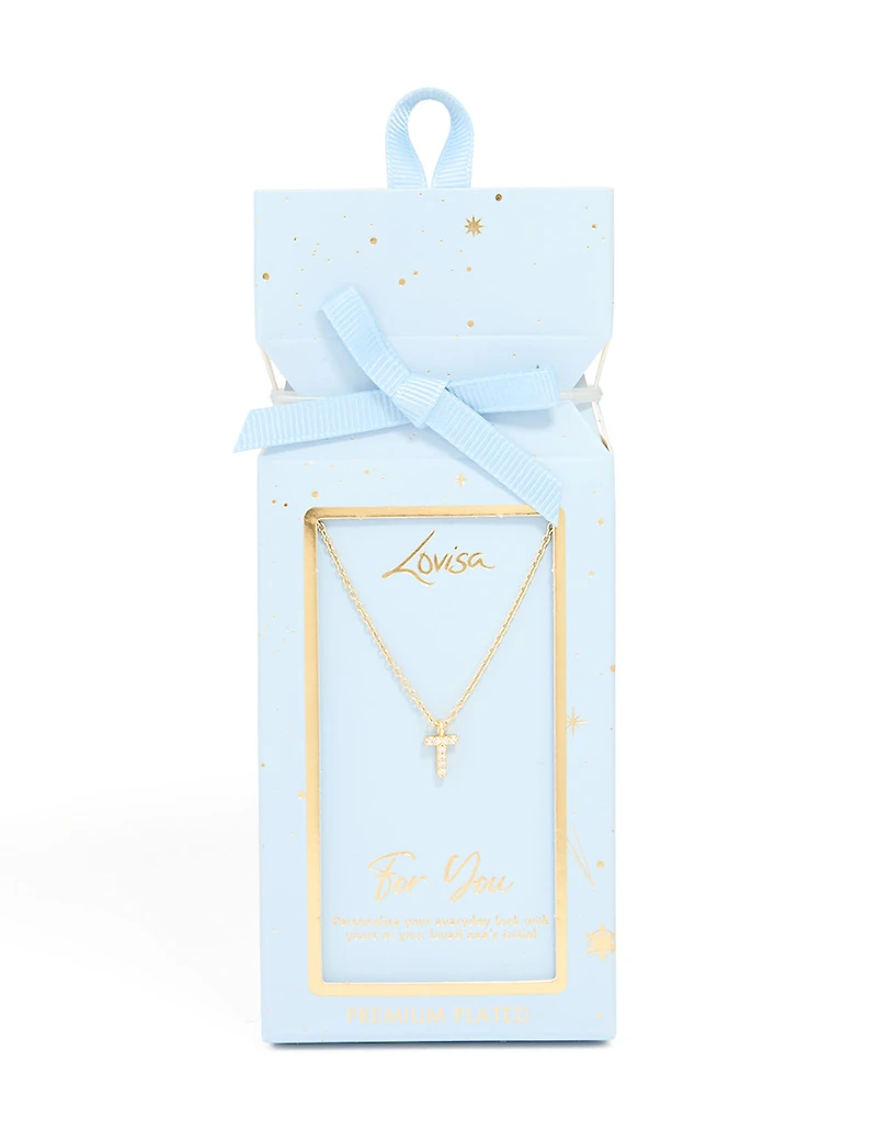 Collier cubique en zircone plaqué or