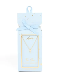 Collier cubique en zircone plaqué or