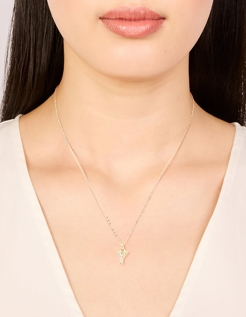 Collier cubique en zircone plaqué or