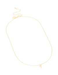 Collier cubique en zircone plaqué or