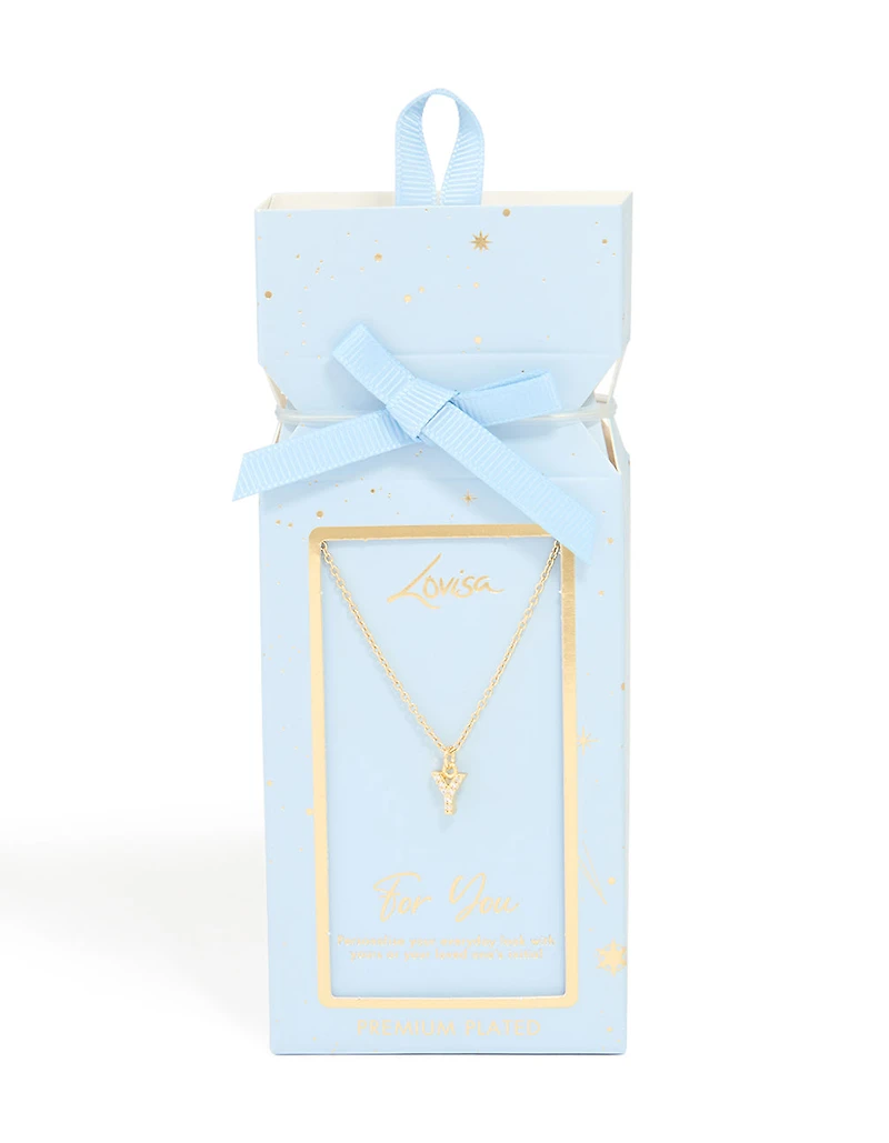 Collier cubique en zircone plaqué or