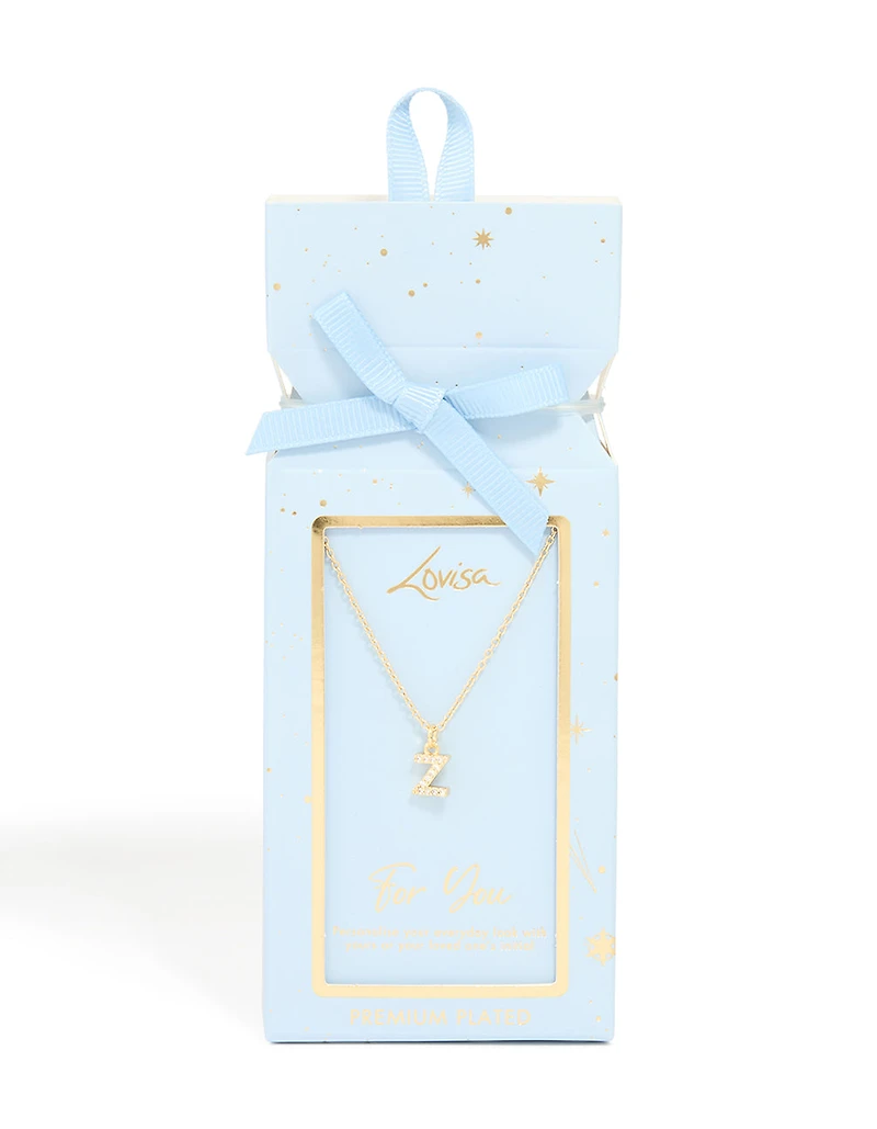 Collier cubique en zircone plaqué or