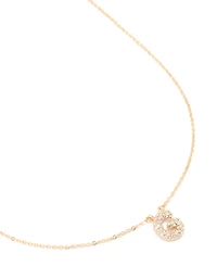 Collier cubique en zircone en or pour enfants avec la lettre G