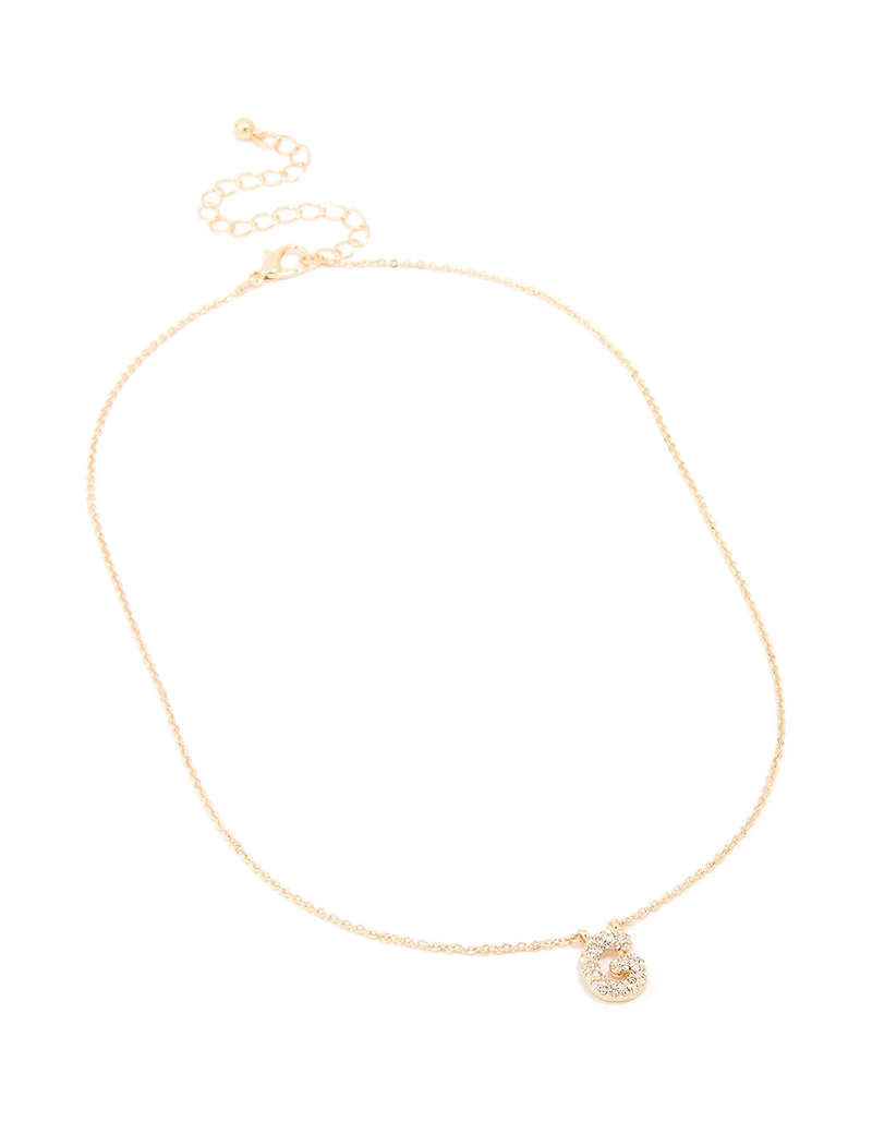 Collier cubique en zircone en or pour enfants avec la lettre G