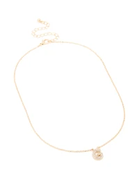 Collier cubique en zircone en or pour enfants avec la lettre G
