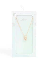 Collier cubique en zircone en or pour enfants avec la lettre G