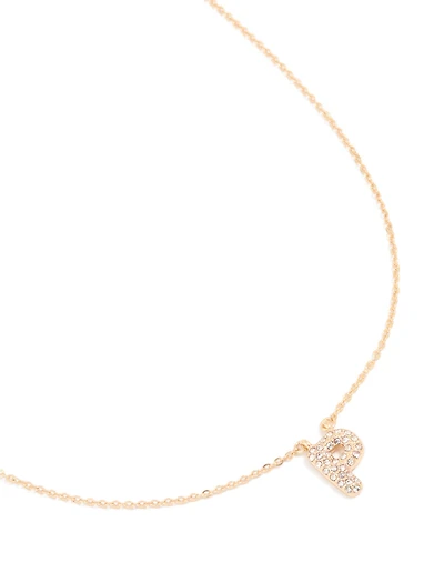 Collier cubique en zircone en or pour enfants avec la lettre P