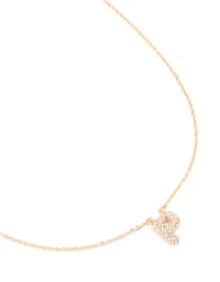 Collier cubique en zircone en or pour enfants avec la lettre P