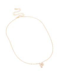 Collier cubique en zircone en or pour enfants avec la lettre P