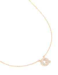 Collier cubique en zirconie doré pour enfants avec la lettre Q