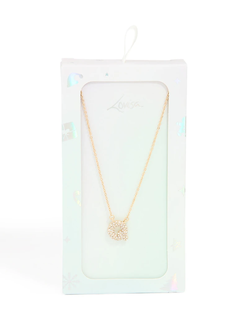 Collier cubique en zirconie doré pour enfants avec la lettre Q