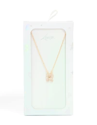 Collier cubique en zirconie en or pour enfants avec la lettre R
