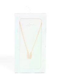 Collier cubique en zircone pour enfants Letter U