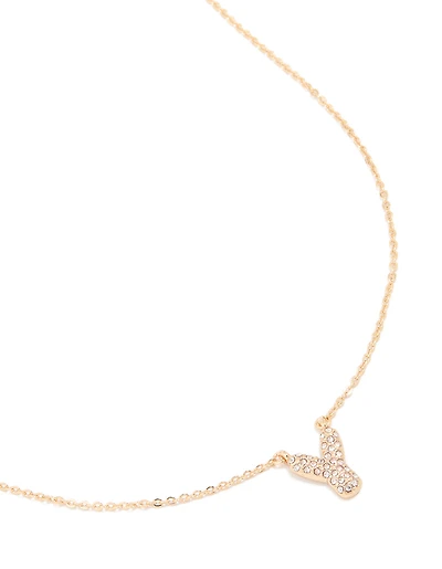 Collier cube en zirconium pour enfants avec la lettre Y