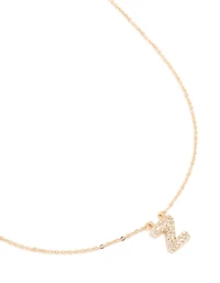 Kids Gold Cubic Zirconia Letter Z Necklace