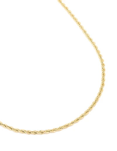 Waterproof Gold Plated Stainless Steel Twisted Chain Necklace