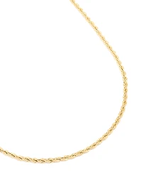 Waterproof Gold Plated Stainless Steel Twisted Chain Necklace