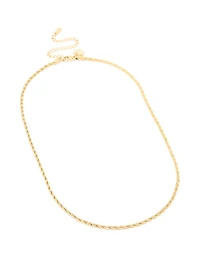 Waterproof Gold Plated Stainless Steel Twisted Chain Necklace