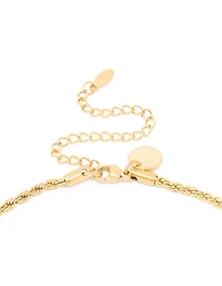 Waterproof Gold Plated Stainless Steel Twisted Chain Necklace